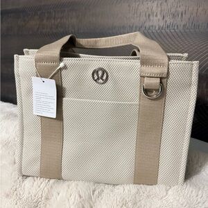 Lululemon Athletica Beige and Taupe small tote bag